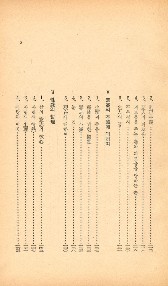 『意志와 表象으로서의 世界(의지와 표상으로서의 세계)』 3