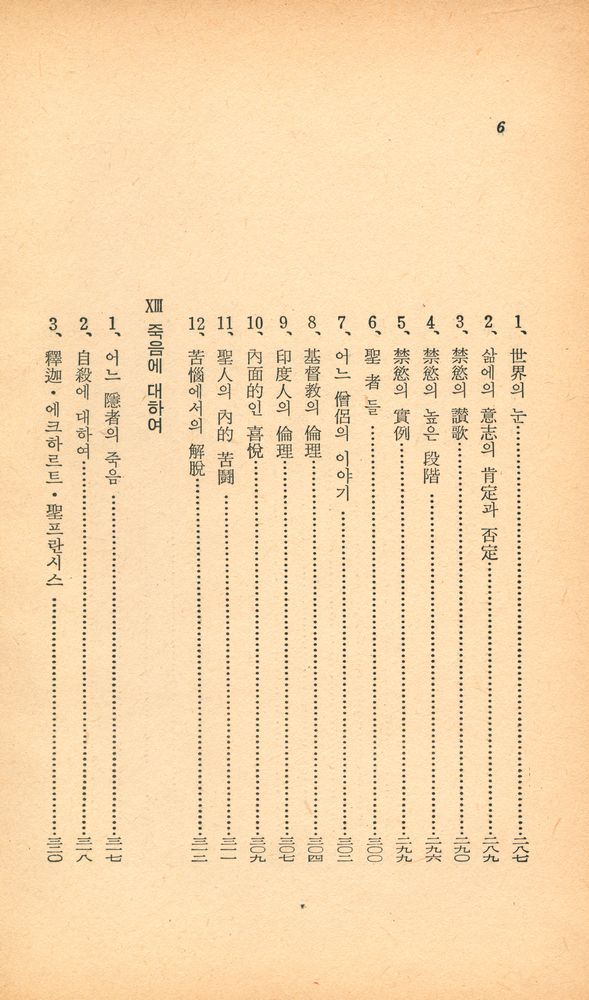 『意志와 表象으로서의 世界(의지와 표상으로서의 세계)』 6