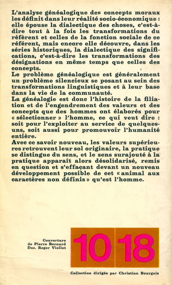 『Généalogie de la morale』 3