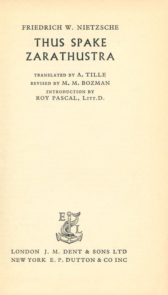 『THUS SPAKE ZARATHUSTRA』 1