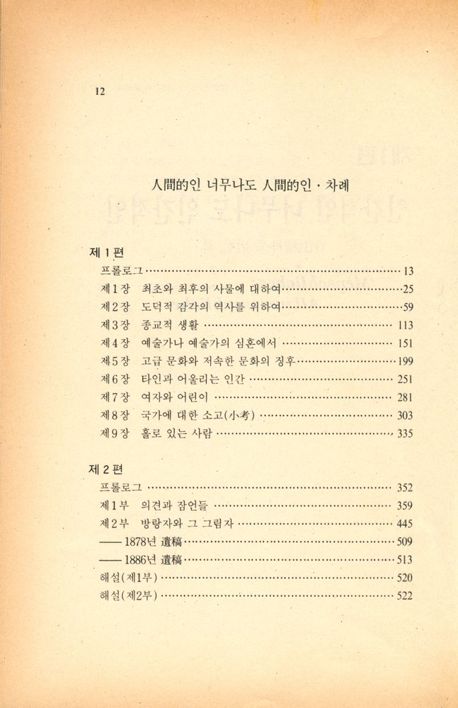『人間的인 너무나도 人間的인(인간적인 너무나도 인간적인)』 2