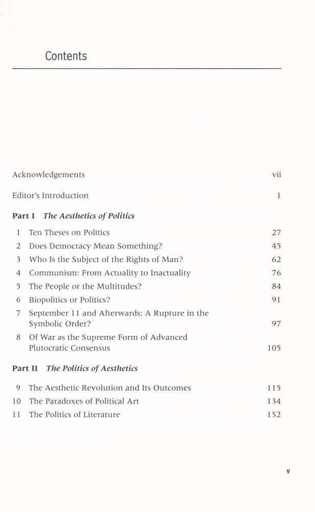 『Dissensus : on politics and aesthetics』 2