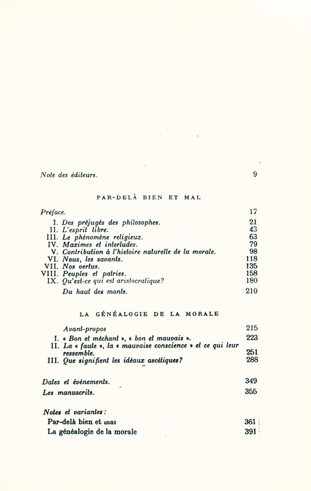 『Par - delà bien et mal : La généalogie de la morale』 2