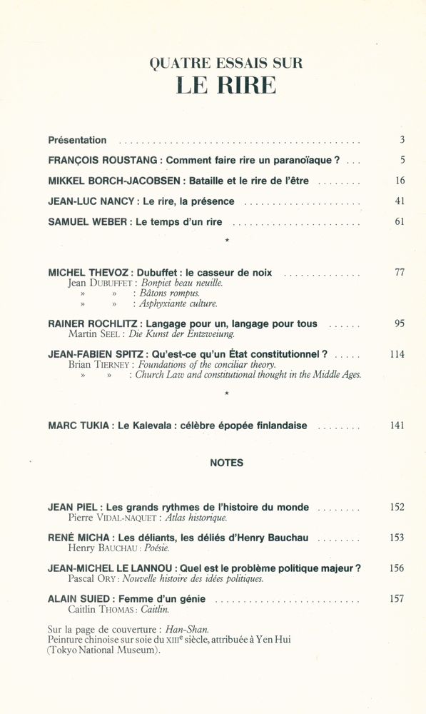 『CRITIQUE』 n°488 - 489  2