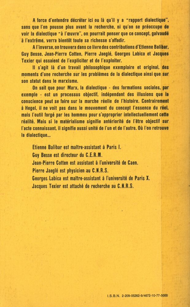 『SUR LA DIALECTIQUE』 3