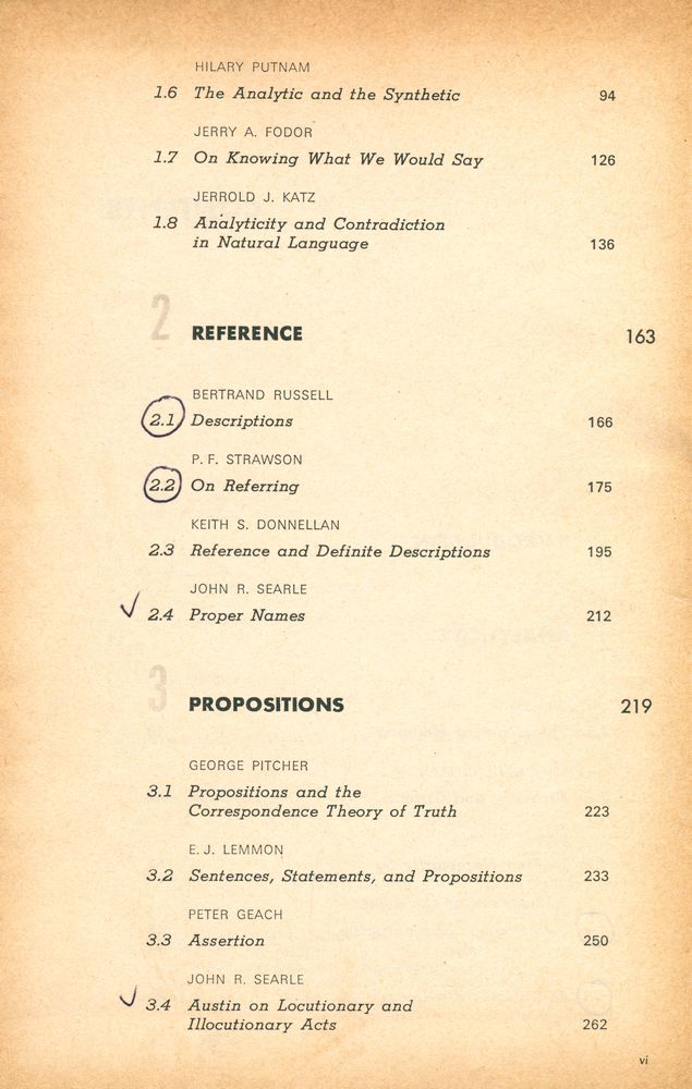 『READINGS IN THE PHILOSOPHY OF LANGUAGE』 3