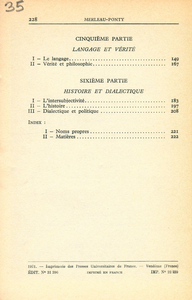 『EXISTENCE ET DIALECTIQUE』 3