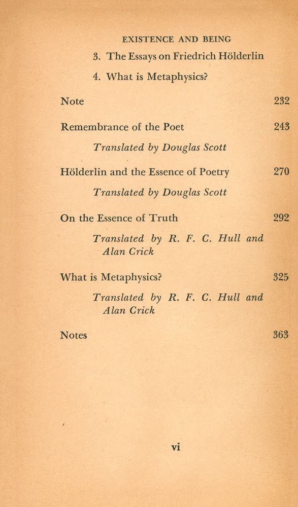 『Existence and Being』 3