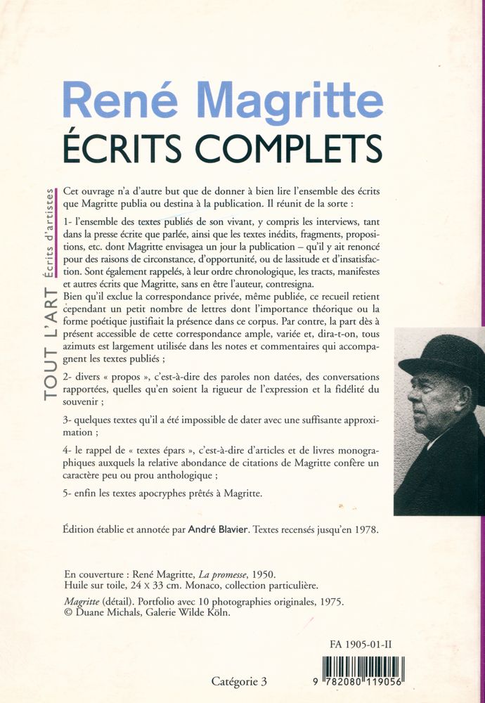 『René Magritte: ÉCRITS COMPLETS』 3