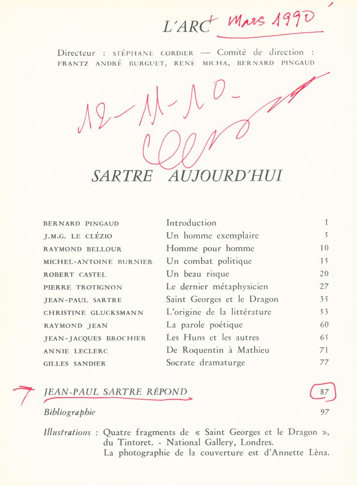 『L'ARC : Jean - Paul Sartre』 2