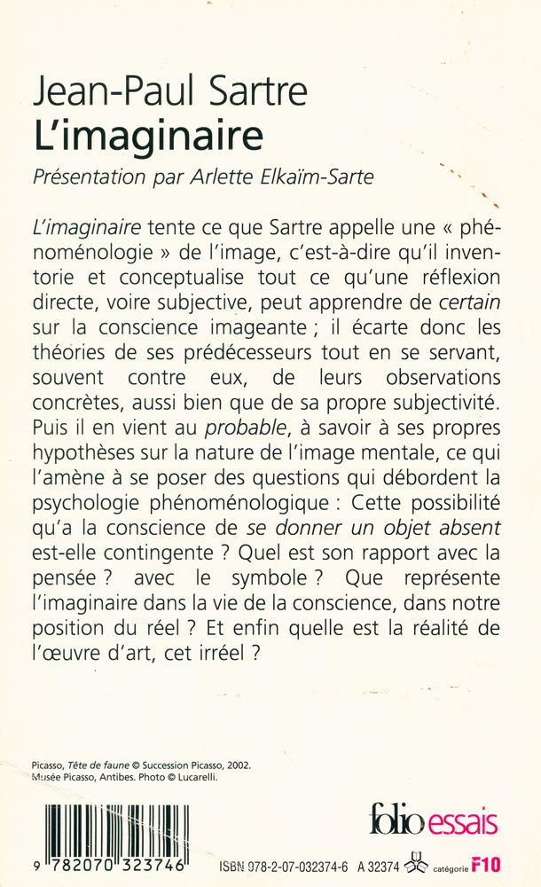 『L'imaginaire : PSYCHOLOGIE PHÉNOMÉNOLOGIQUE DE L'IMAGINATION』 4