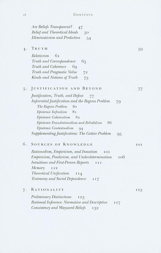『The Theory of Knowledge : A Thematic Introduction』 3