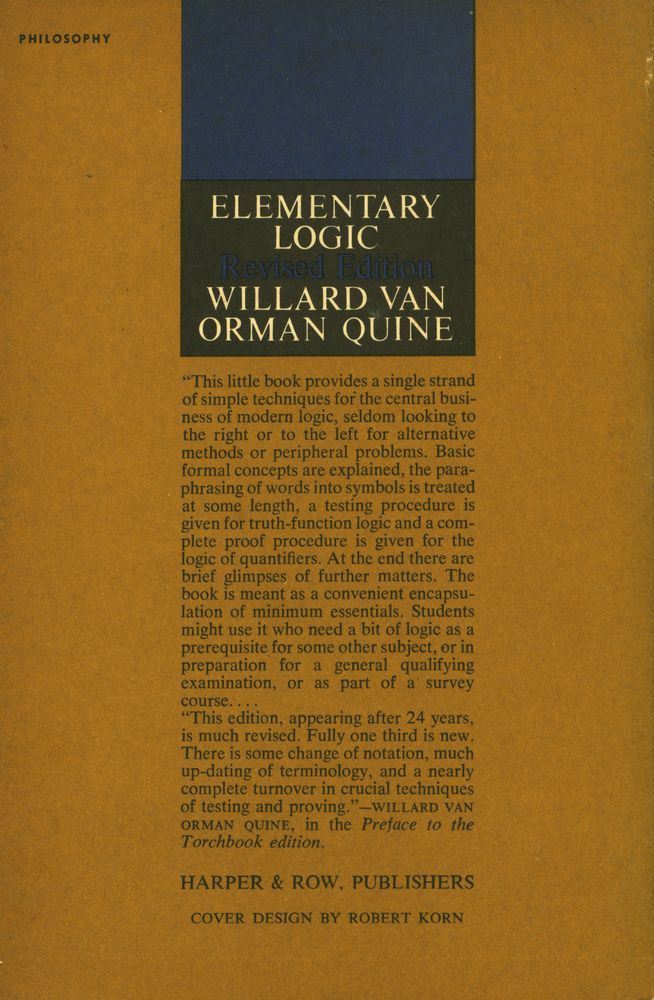 『ELEMENTARY LOGIC』 4