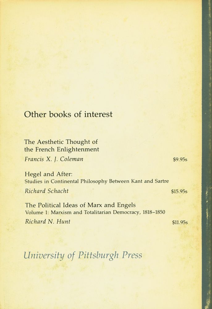 『The Harmony of Reason : a Study In Kant's Aesthetics』 3