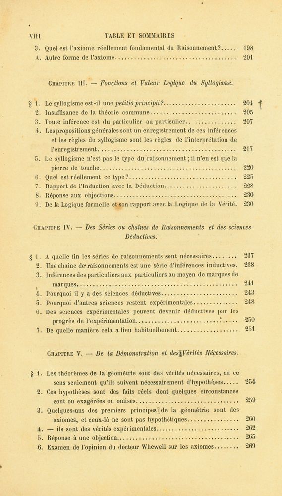 『SYSTÈME DE LOGIQUE DÉDUCTIVE ET INDUCTIVE : EXPOSÉ DES PRINCIPES DE LA PREUVE ET DES MÉTHODES DE RECHERCHE SCIENTIFIQUE TOME PREMIER』 5