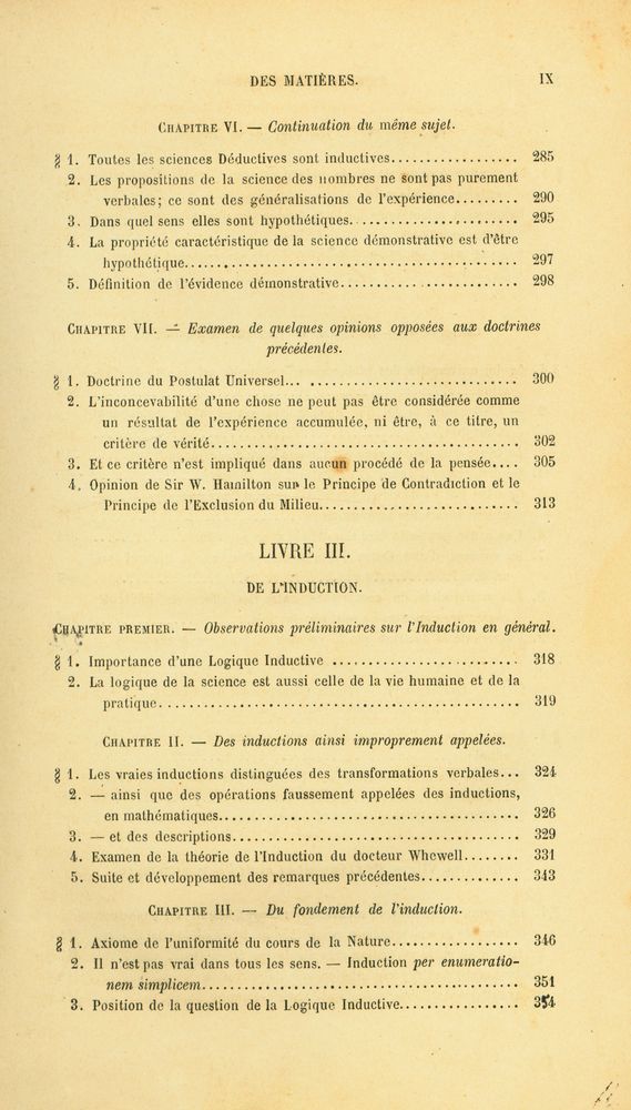 『SYSTÈME DE LOGIQUE DÉDUCTIVE ET INDUCTIVE : EXPOSÉ DES PRINCIPES DE LA PREUVE ET DES MÉTHODES DE RECHERCHE SCIENTIFIQUE TOME PREMIER』 6