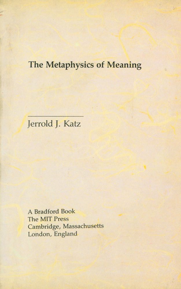 『The metaphysics of meaning』 1