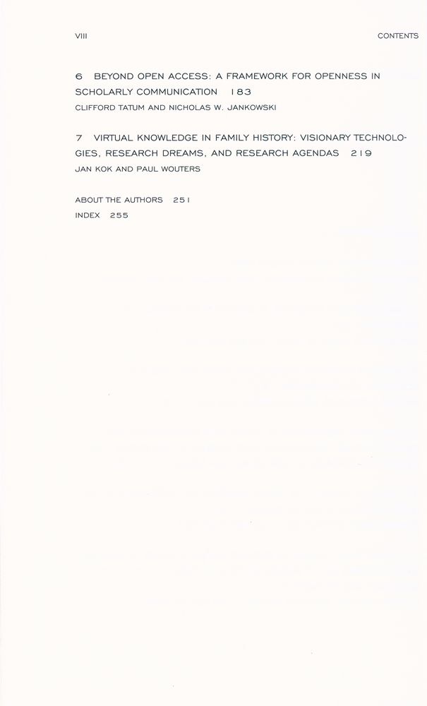 『Virtual Knowledge : experimenting in the humanities and the social sciences』 3