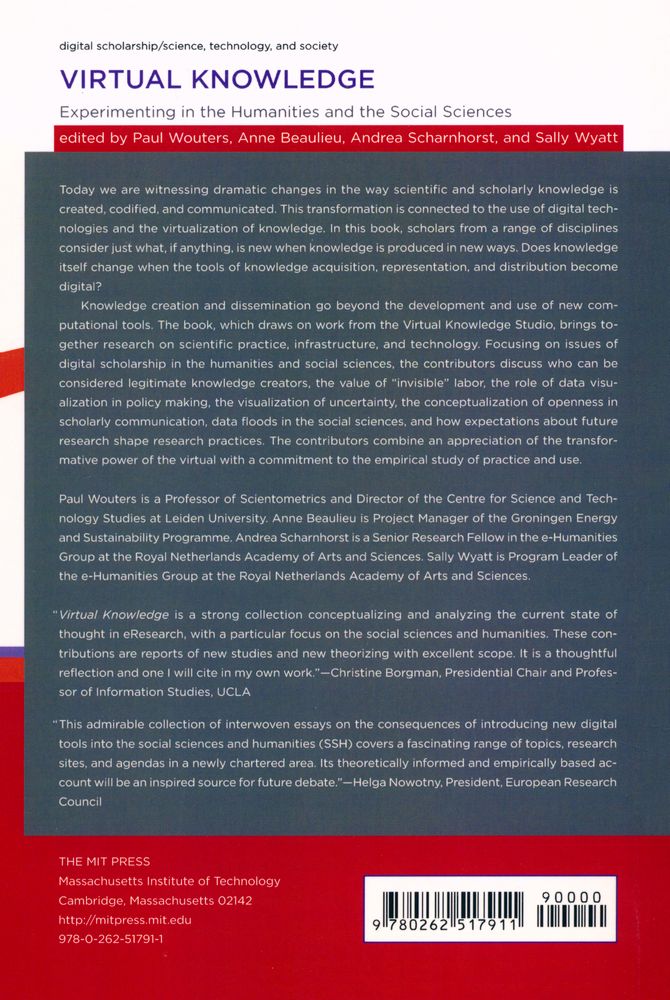 『Virtual Knowledge : experimenting in the humanities and the social sciences』 4