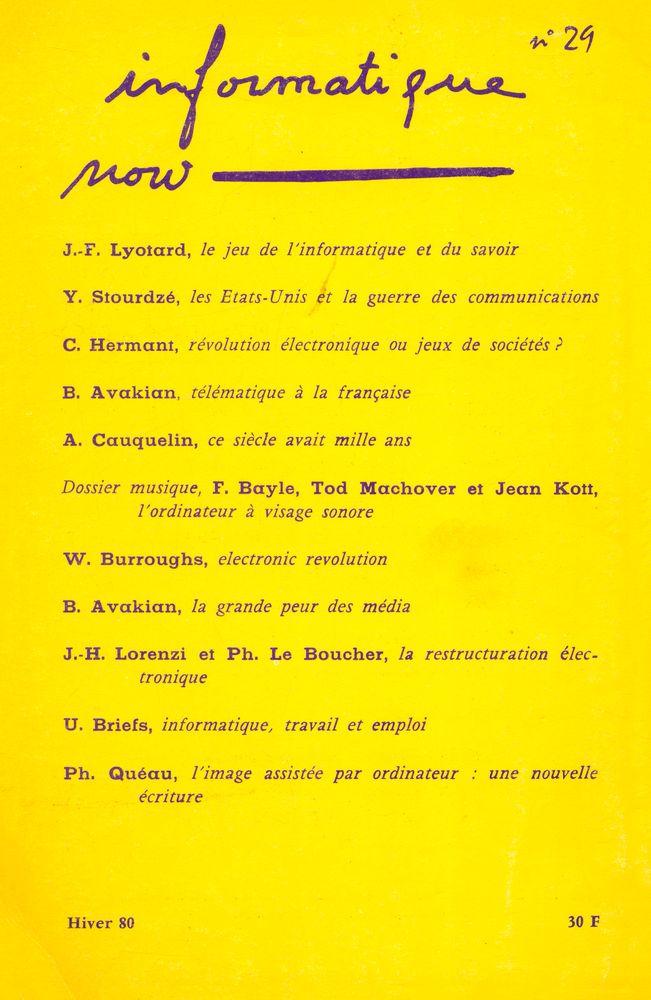 『dialectiques』 n° 29 3