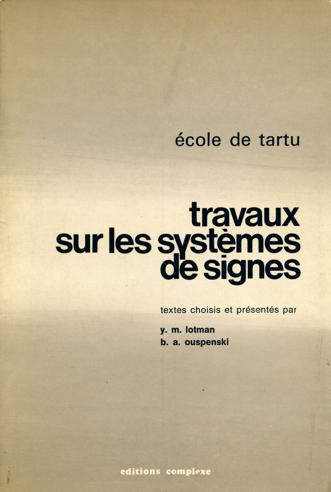 『Travaux sur les systèmes de signes』 1