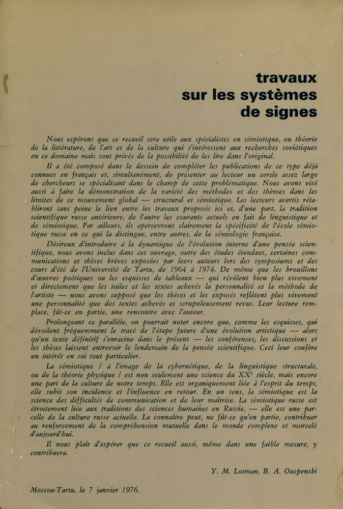 『Travaux sur les systèmes de signes』 4
