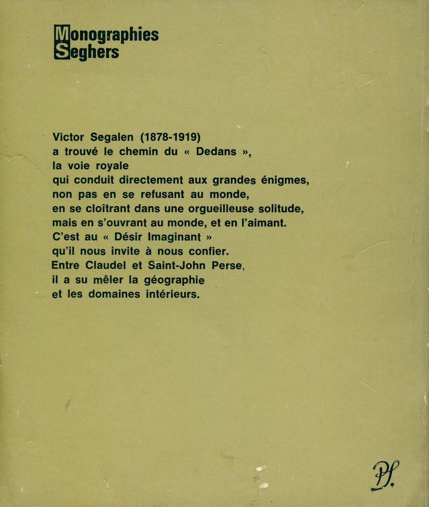 『Victor Segalen : poètes d'aujourd'hui』 4