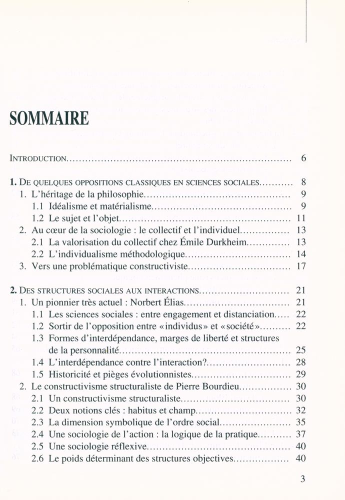 『LES NOUVELLES SOCIOLOGIES : Constructions de la réalité sociale』 2