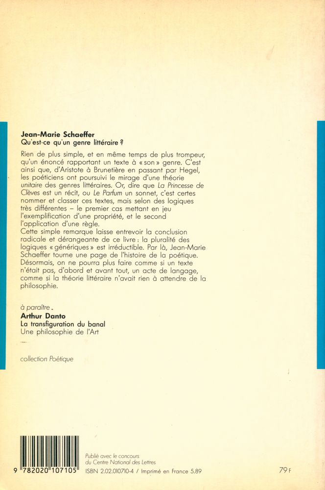 『POETIQUE』 78, AVRIL 1989 3