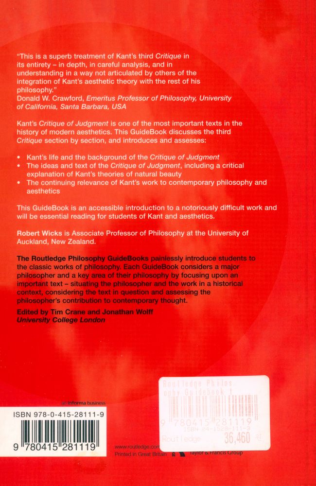 『Routledge Philosophy Guidebook to Kant on Judgement』 4