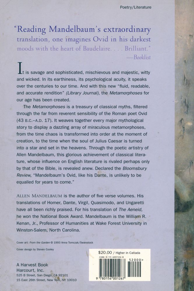 『The METAMORPHOSES of OVID』 3