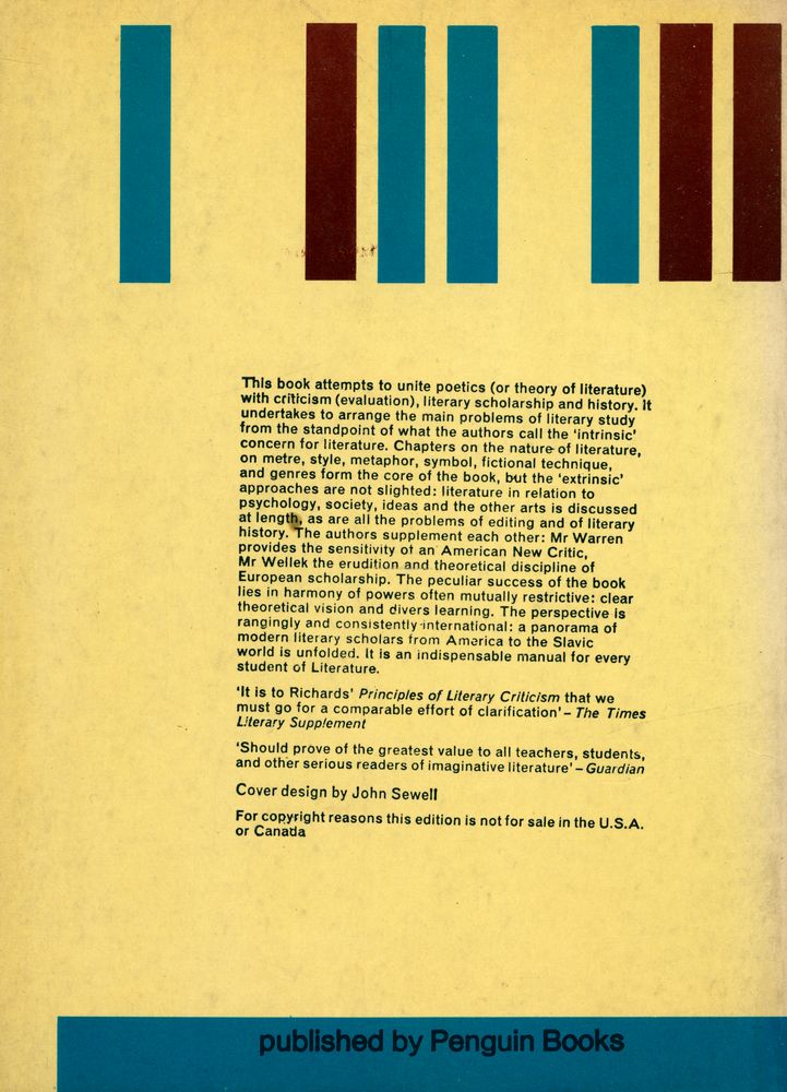 『Theory of Literature』 4