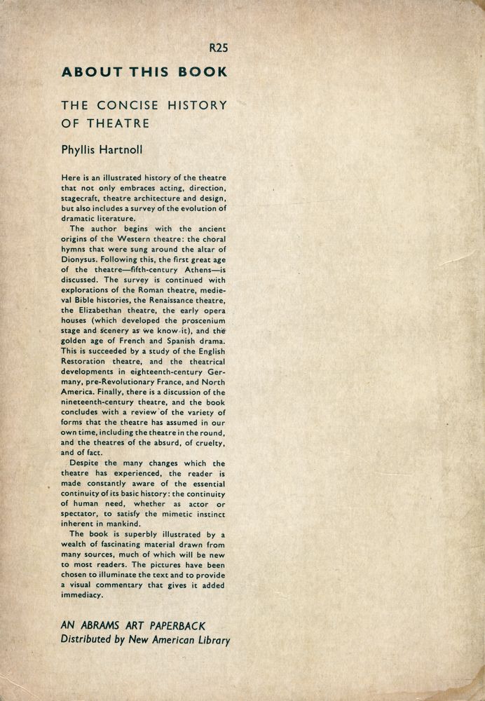 『The Concise History of Theatre』 4