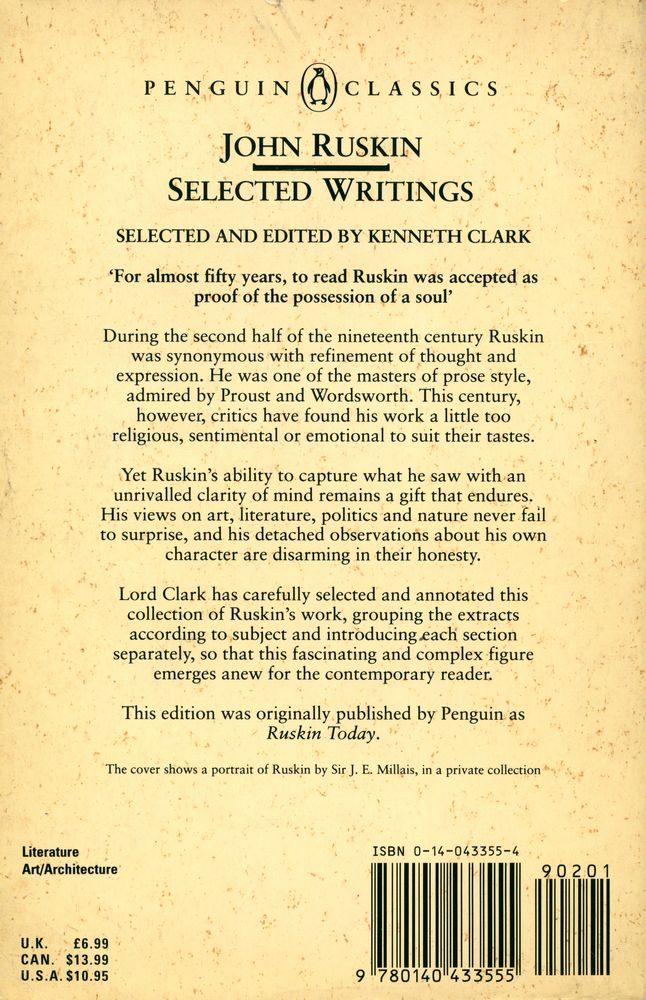 『SELECTED WRITINGS : JOHN RUSKIN』 3