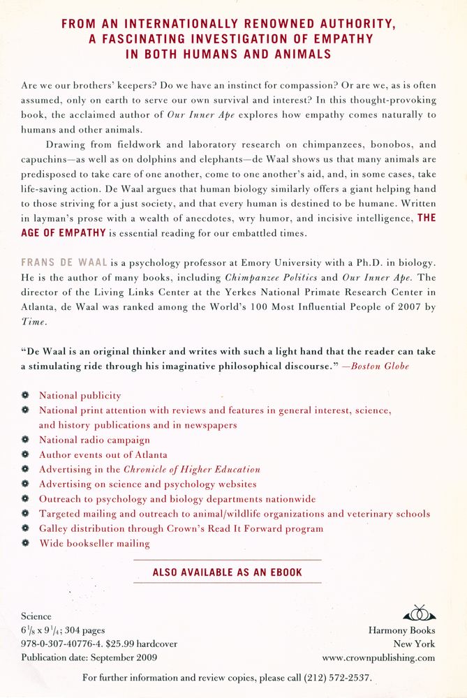 『The Age of Empathy : NATURE'S LESSONS FOR A KINDER SOCIETY』 3