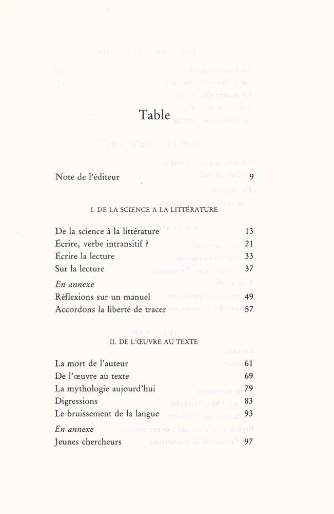 『Essais critiques IV : Le bruissement de la langue』 2