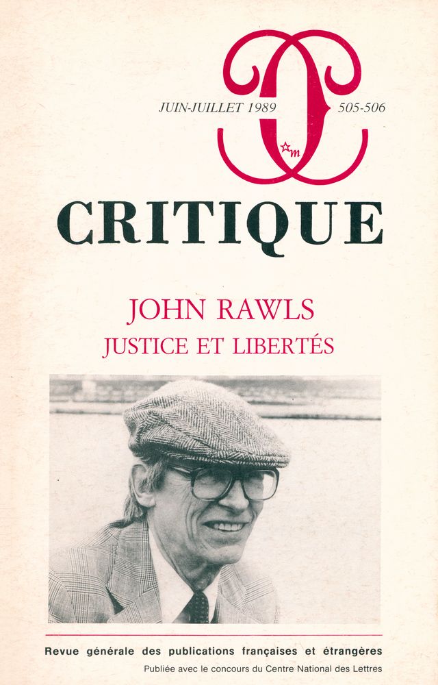『CRITIQUE』 JUIN JUILLET 1989 1
