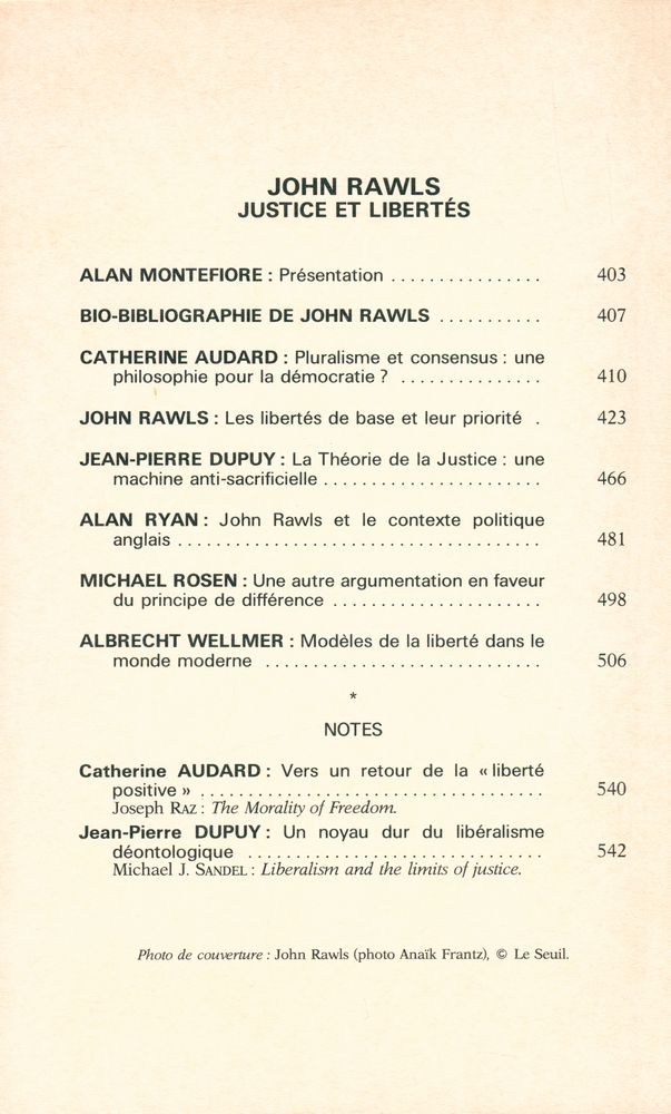 『CRITIQUE』 JUIN JUILLET 1989 2