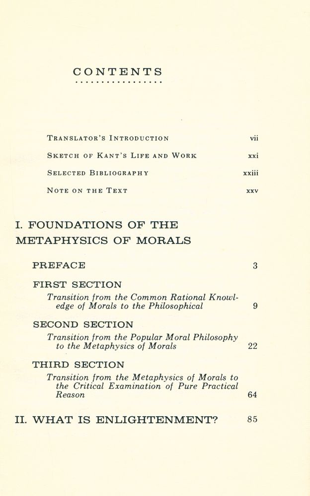『Foundations of the Metaphysics of Morals』 2