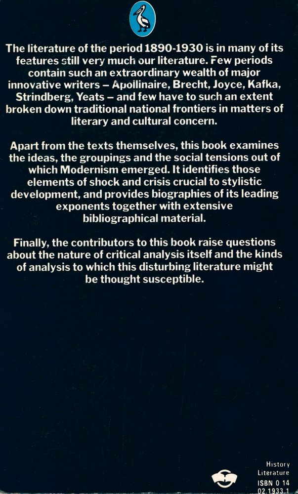 『PELICAN GUIDES TO EUROPEAN LITERATURE : Modernism』 5