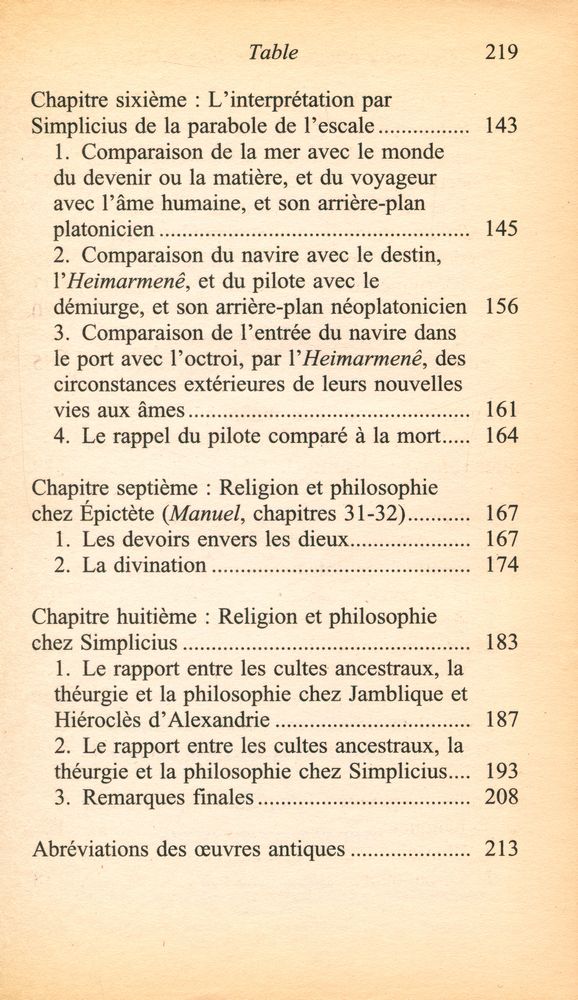 『Apprendre à philosopher dans l'Antiquité : L'enseignement du 《Manuel d'Épictète》 et son commentaire néoplatonicien』 4