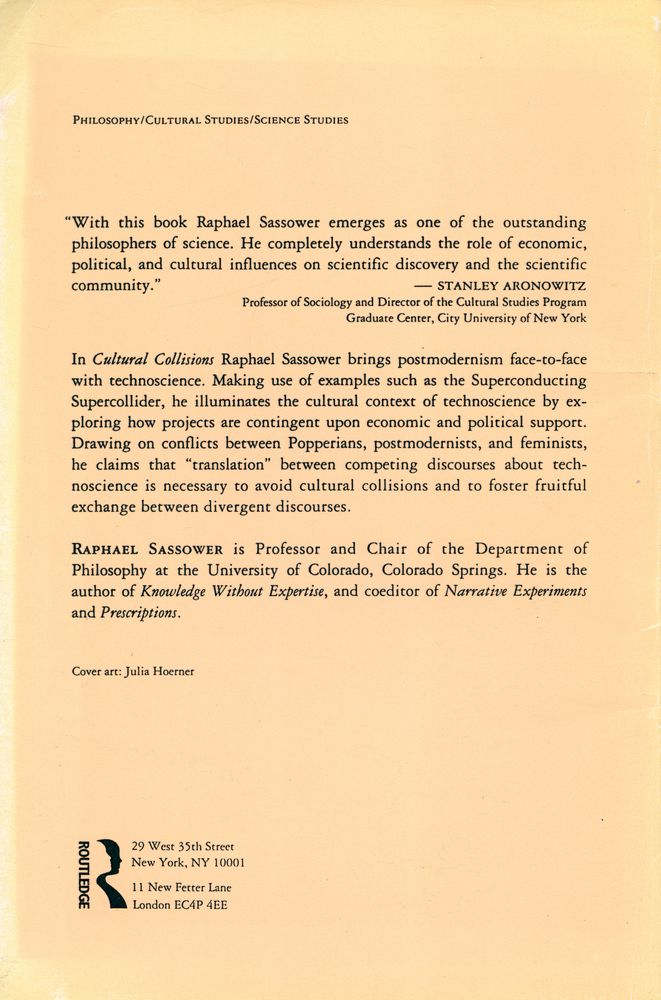 『Cultural Collisions : Postmodern Technoscience』 4