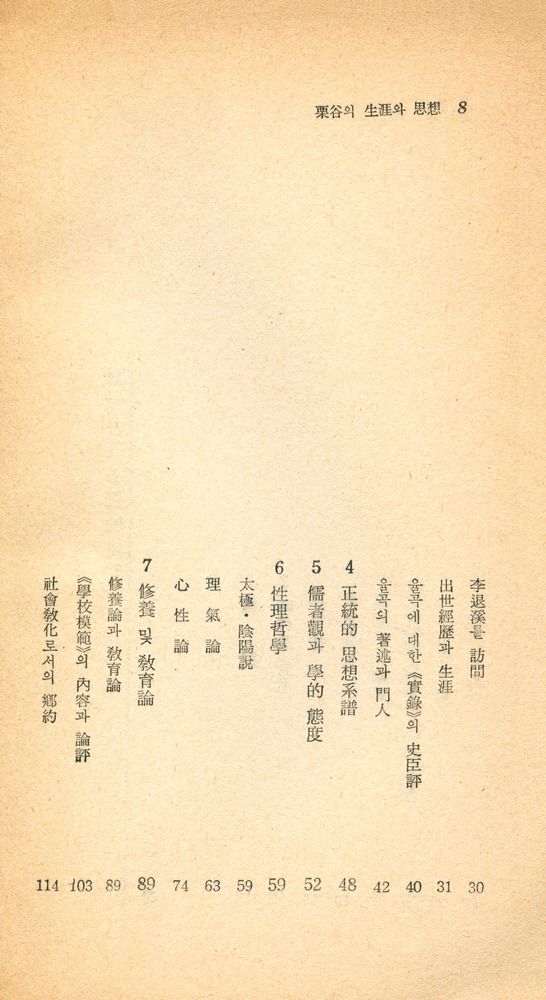 『瑞文文庫 93 - 栗谷의 生涯와 思想(서문문고 93 - 율곡의 생애와 사상)』 3