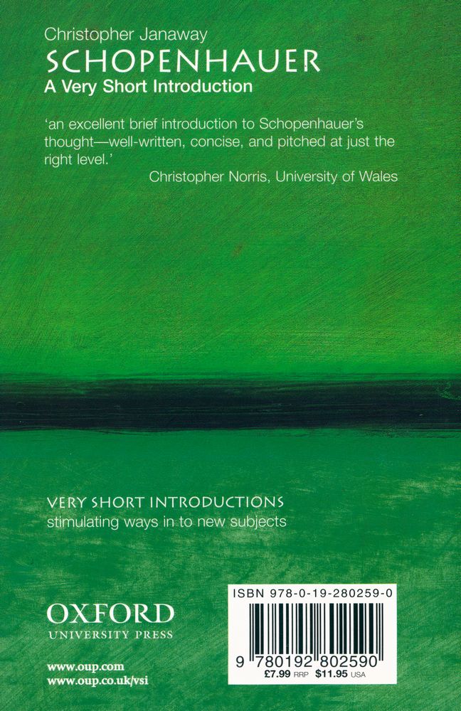 『SCHOPENHAUER : A Very Short Introduction』 3