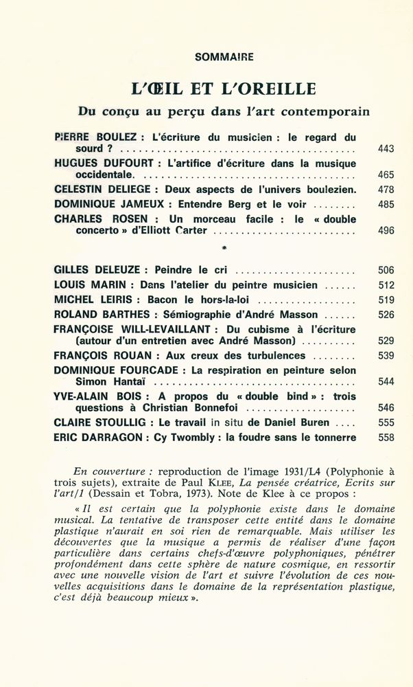 『CRITIQUE』 N° 408 2