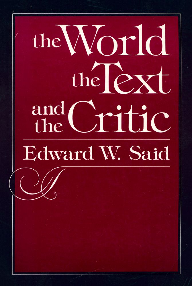 『The world, the text, and the critic』 1