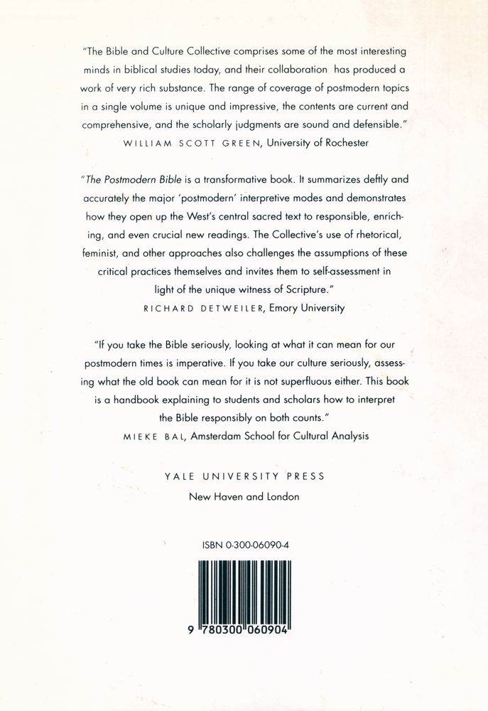 『The Postmodern Bible : the Bible and Culture Collective』 4