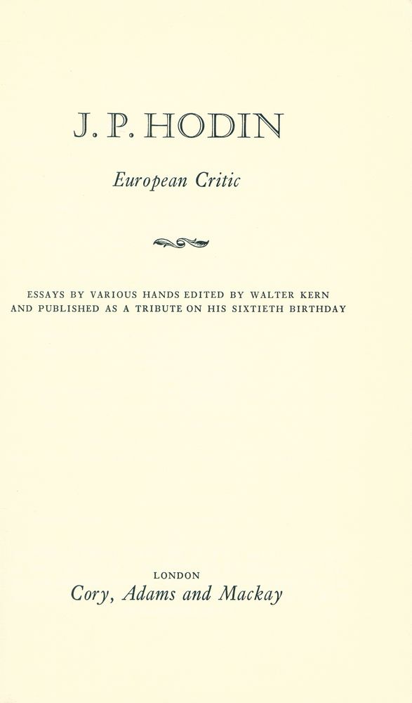 『European Critic』 1
