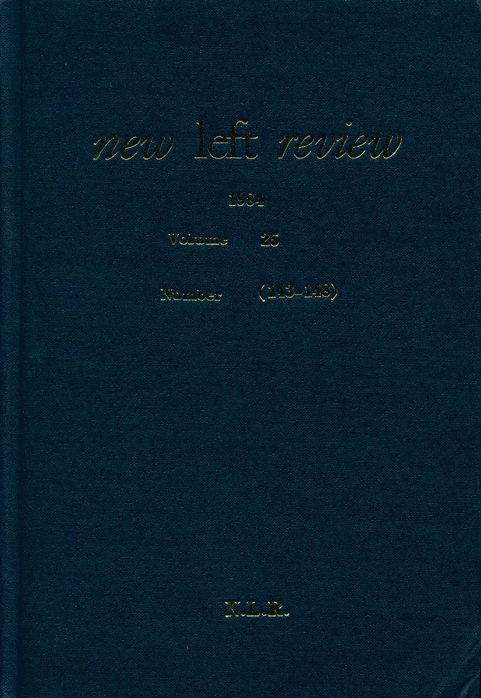『new left review』  Volume 25 Number 143 - 148 1