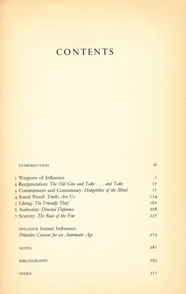 『INFLUENCE : The Psychology of Persuasion』 2